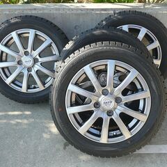 155/65R14 スタッドレスタイヤ　アルミホイール付き4本セ...