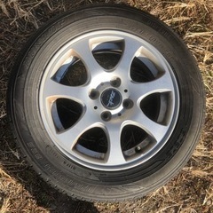 山あり　2010年フィット着用　ダンロップEC202 2019年製。車検対応　アルミホイール付き　4本の画像