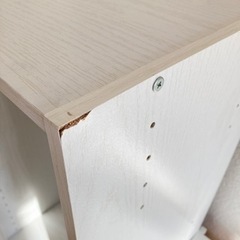 【引渡し先決定】ニトリ  カラーボックス 2個セット NカラボA43段 ホワイトウォッシュ カラボ2段 ホワイトの画像