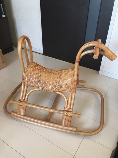 ラタン　藤家具　ロッキングチェア　木馬
