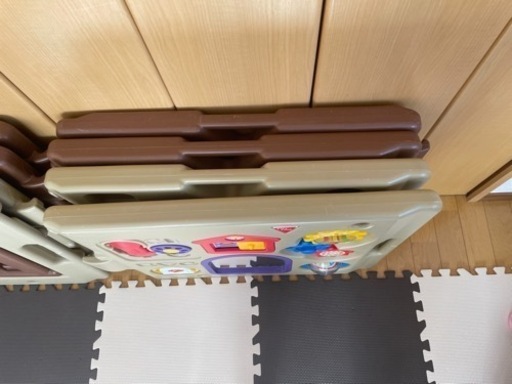 美品　ミュージカルキッズランド ベビーサークル 日本育児 マロン　パネル8枚 年末セール