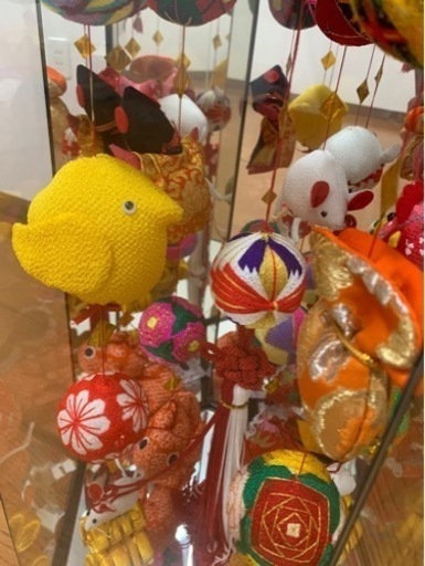 【ひな祭り】さげもん　ガラスケース