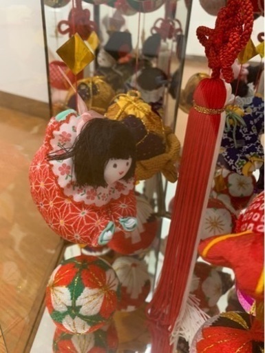 【ひな祭り】さげもん　ガラスケース飾り　