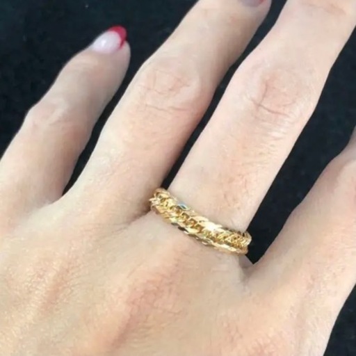 【新品】K18 12面トリプル 喜平リング(細) 21号 3.2g ［124］