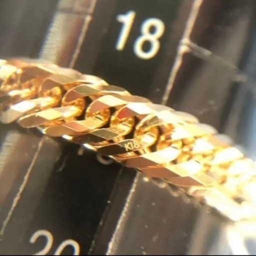 【新品】K18 12面トリプル 喜平リング(細) 21号 3.2g ［124］