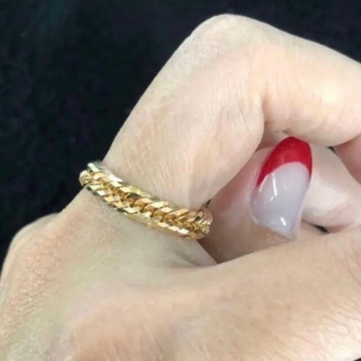 【新品】K18 12面トリプル 喜平リング 17号 2.9g［126］