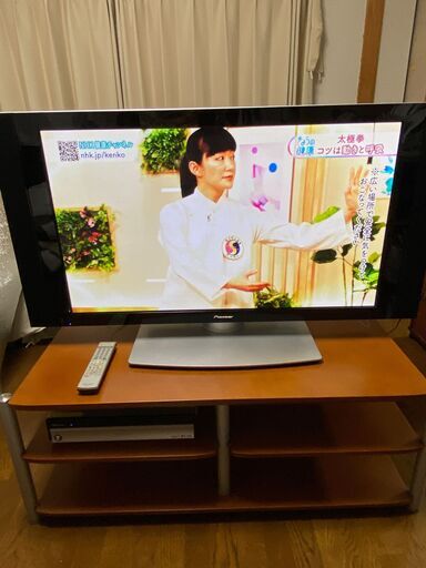 パイオニア　デジタルハイビジョンプラズマテレビ　PDP－４３６HDとテレビ台セット