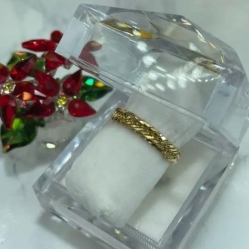 (新品) k18 12面トリプル 喜平リング 18号 2.9g (29)