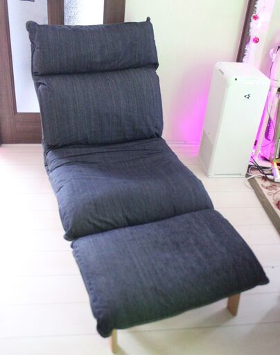 無印良品ハイバック リクライニングソファ パーソナルソファ オットマン付