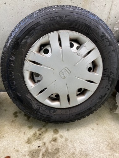 ホンダ14インチ ホイール&スタッドレス4本セット　フリードに使用してました。タイヤはヨコハマのアイスガード