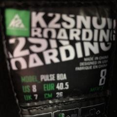 K2ブーツ26センチほぼ新品の画像