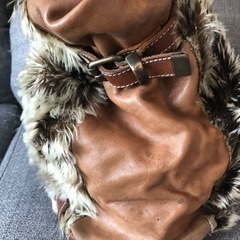 【0円】1/4まで！本革、ハリネズミ毛　aska masudaの画像