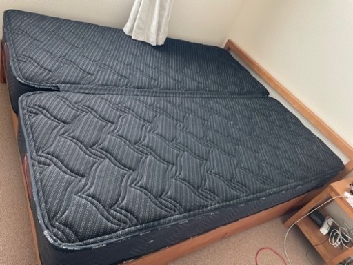 無印良品　ベッド　クィーンサイズ　マットレス付き