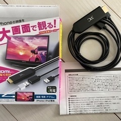 iPhoneの映像を大画面で観る！HDMI変換ケーブルの画像