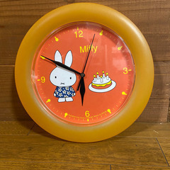 【お正月まで出品・値下げ】ミッフィー　掛け時計　直径27cm