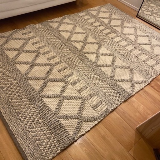 unico ウールラグ　約1.2m×1.9m