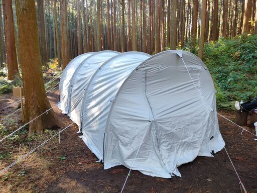 FIELDOOR トンネルテント620(ライトグレー) / インナーテント1個 / アルミテントポールセット