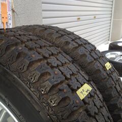 「値下げ」 軽自動車 スパイク タイヤ 155SR13 (155/82R13) ブリヂストン WR WT30 JWL-T 対応 アルミホイール付 4本セット PCD 100 4.0J ET45 4穴の画像