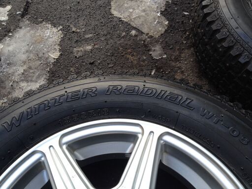 「値下げ」 軽自動車 スパイク タイヤ 155SR13 (155/82R13) ブリヂストン WR WT30 JWL-T 対応 アルミホイール付 4本セット PCD 100 4.0J ET45 4穴