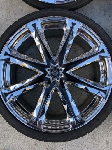 215/35R18タイヤ付きメッキアルミホイール4本　アクア、bb、スイフト、カローラフィールダー等に！ランクC