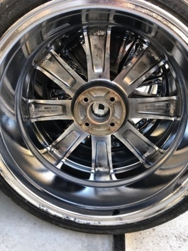 215/35R18タイヤ付きメッキアルミホイール4本　アクア、bb、スイフト、カローラフィールダー等に！ランクC