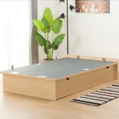 収納付きダブルベッドフレームの画像