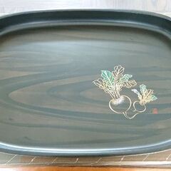 【未使用品】漆器 小判盆