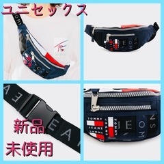ユニセックス トミージーンズ ウエストポーチ ミックスロゴウエス...