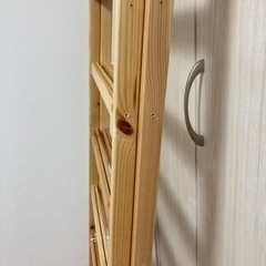 【2本セット】無印良品　パイン材ユニットシェルフ　帆立ワイド大の画像