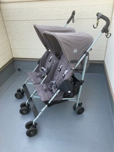 値下げ！！マクラーレン　双子用ベビーカー　レインカバー付