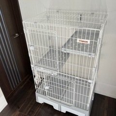 キャットタワー 猫 ゲージ ２ヶ月使用 【極美品】定価15800円 の画像