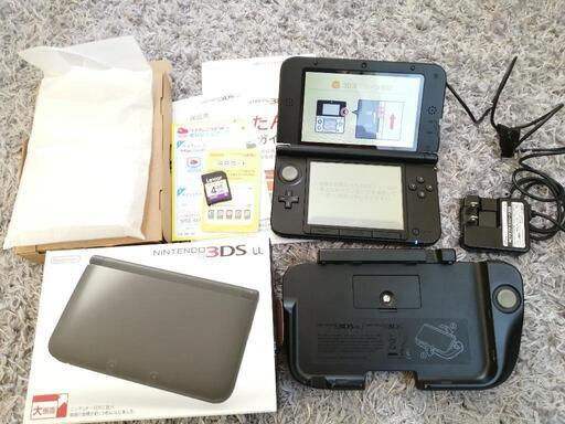 取引中【値下げ】Nintendo　3DS LL （BLACK）ACアダプター　拡張パット付き