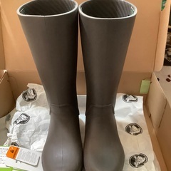クロックス　レインブーツ　ブラウン　22cm〜23cm 杉並区　...