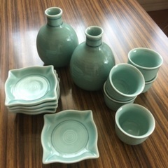 台湾青磁の酒器セット
