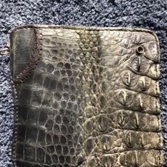 ☆クロコダイル本革☆黒☆オーダーメイド☆の画像