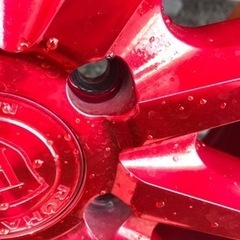 ROHANA RF1 キャンディレッド 20インチ 114.3 4本セット タイヤ付きの画像