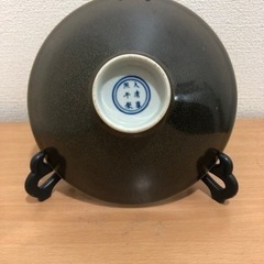中国古磁器　大清康熙　柿釉茶碗の画像