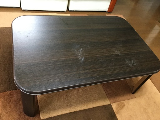 【USED】ニトリ　折りたたみローテーブル　茶色　900×600×330