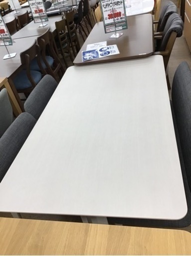 KM-4【ご来店頂ける方限定】新入荷　アウトレット　ベンチダイニング4点セット　ホワイト天板