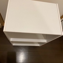 【引き取り限定】カラーボックス 白 2段の画像