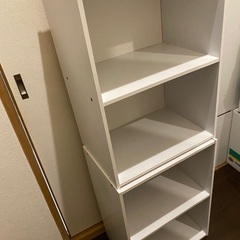 【引き取り限定】カラーボックス 白 2段