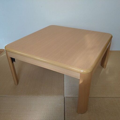 こたつ 正方形 75x75x38cm ニトリ コタツ PLS3-75 NA ナチュラルカラー 冬こたつ 夏テーブル テーブル 取説あり