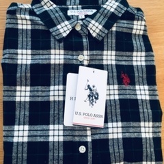 【受付終了】未使用タグ付き US POLO チェックシャツ(モノ...