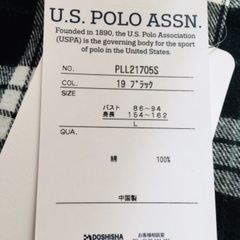 【受付終了】未使用タグ付き US POLO チェックシャツ(モノトーン) Lサイズの画像