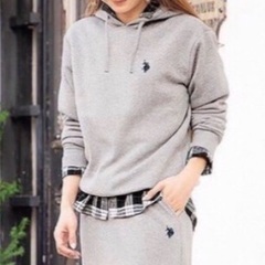 未使用タグ付き US POLO スウェット　セットアップ(グレー...