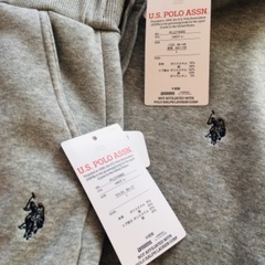 未使用タグ付き US POLO スウェット　セットアップ(グレー) Lサイズの画像