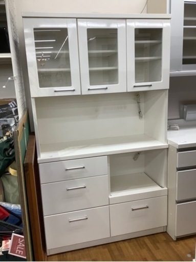 レンジボード　3枚扉　ホワイト