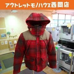 ノースフェイス×ハリスツイード ダウンジャケット Lサイズ パープルレーベル チェック柄 西岡店