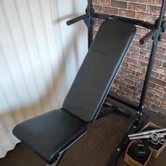 20kg×2ダンベル チンニングスタンド インクラインベンチのセットの画像