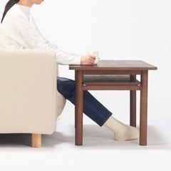 無印　ミドルテーブル　ウォールナットの画像